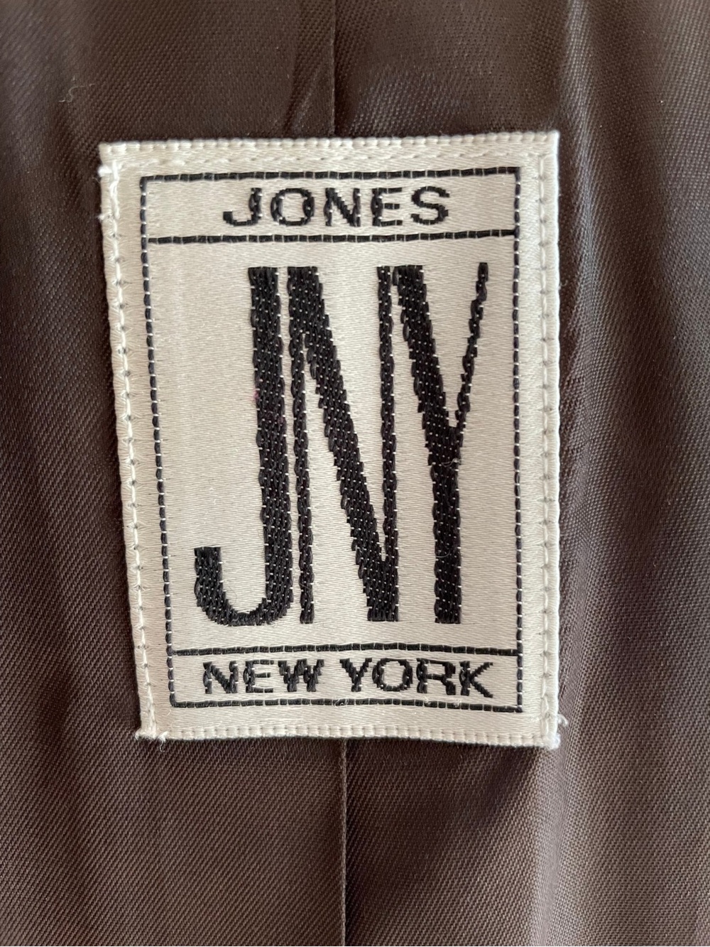 JONES NEW YORK Vintage Wool Tweed Velvet Collar Coat Women's L XL Herringbone 80 - Picture 14 of 16